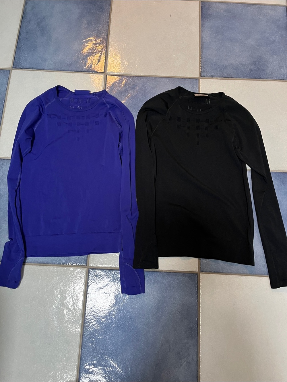 Athleta Long Sleeve Tee - Purple & Black
